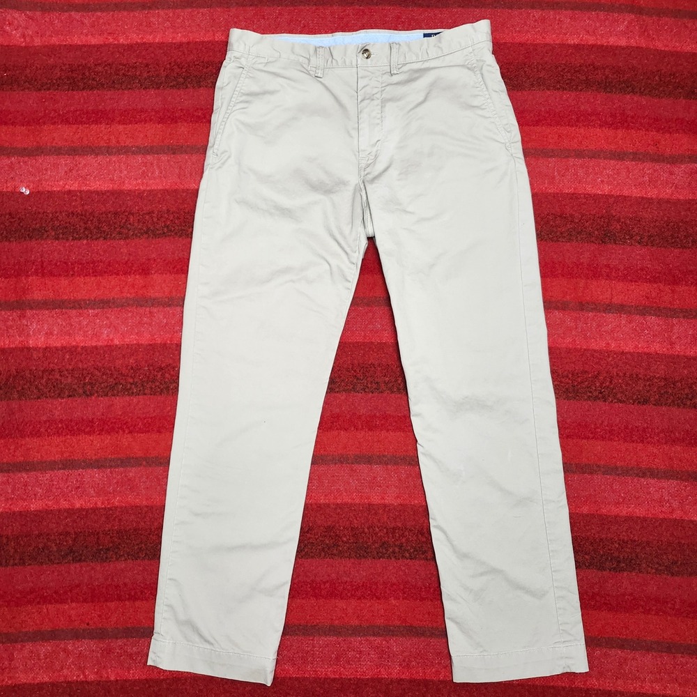 Polo Ralph Lauren Stretch Straight Fit Chino Pants Mens 33x30 Fits 34 Khaki Tan